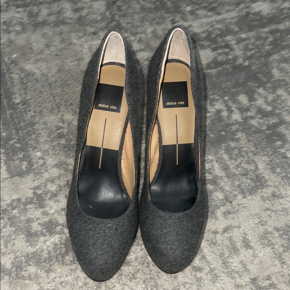 Dolce Vita Gray Heels Classic Slip-On Pumps